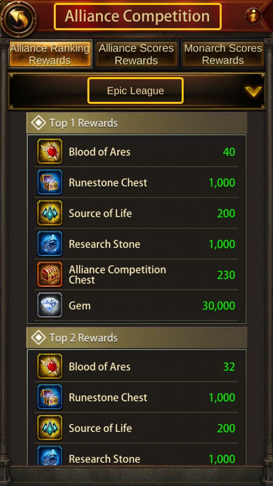 Get Blood of Ares from Alliance Competition event