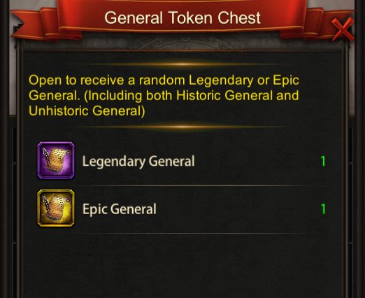 Get Epic General Token From General Token Chest