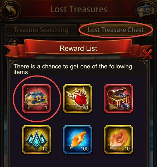 Get Evony Lost March Effect Chest From Lost Treasure Chest