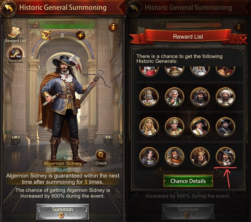 Get Algernon Sidney from Historic General Summoning Event
