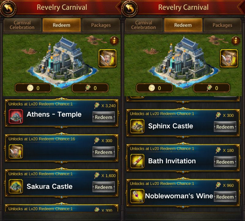 Evony Castles & Champion & Champion Skin in Revelry Carnival