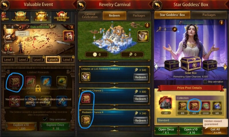 Get Officer Generals from Special Events